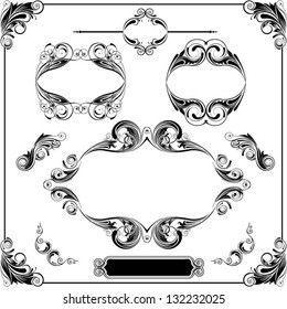 Set frame and corner swirl design