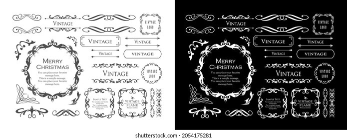 A set of frame designs inspired by Christmas. Luxury design parts