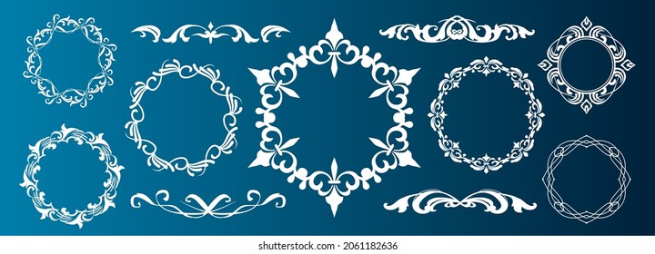 A set of frame designs inspired by Christmas. Luxury design parts