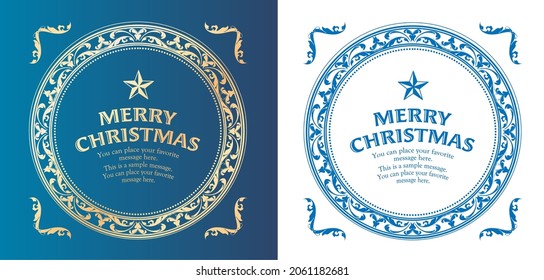 Un conjunto de diseños de cuadros inspirados en la Navidad. Piezas de diseño de lujo