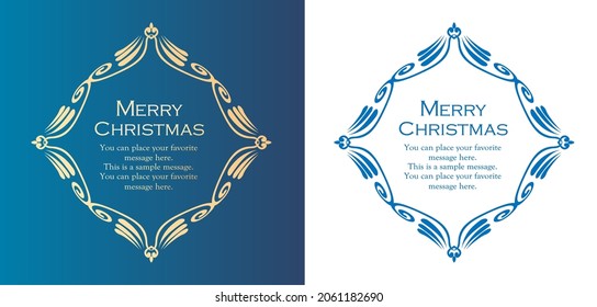 Un conjunto de diseños de cuadros inspirados en la Navidad. Piezas de diseño de lujo