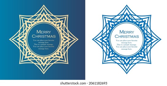 Un conjunto de diseños de cuadros inspirados en la Navidad. Piezas de diseño de lujo