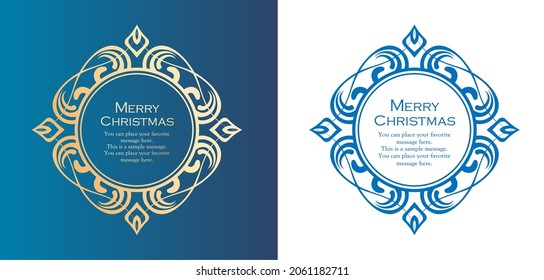 A set of frame designs inspired by Christmas. Luxury design parts