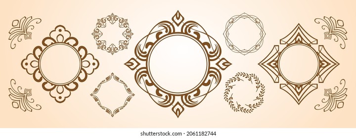 Un conjunto de diseños de cuadros inspirados en la Navidad. Piezas de diseño de lujo