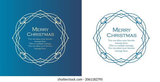 A set of frame designs inspired by Christmas. Luxury design parts