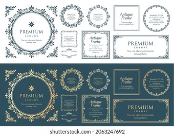 A set of frame designs inspired by Christmas. Luxury design parts