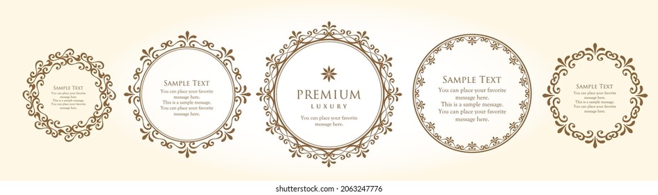 A set of frame designs inspired by Christmas. Luxury design parts