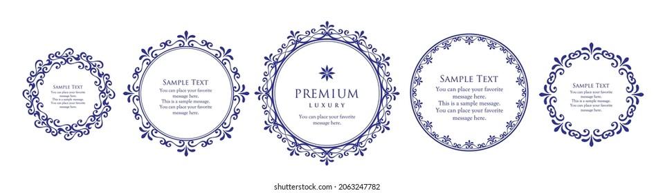 A set of frame designs inspired by Christmas. Luxury design parts
