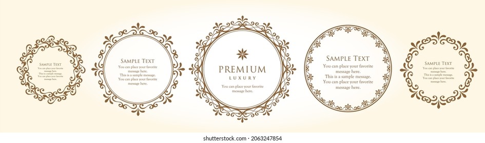 A set of frame designs inspired by Christmas. Luxury design parts
