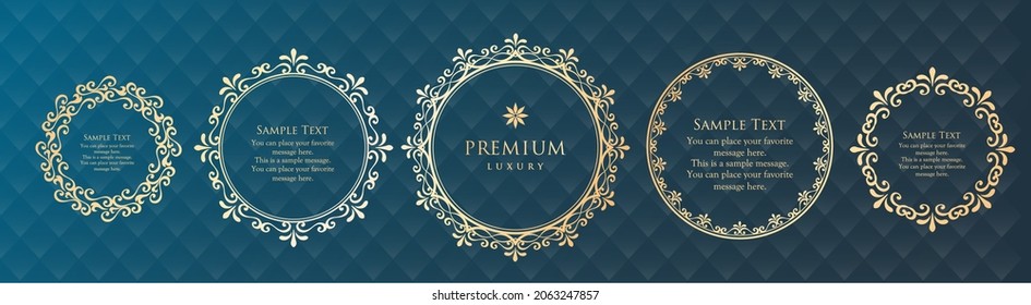 Un conjunto de diseños de cuadros inspirados en la Navidad. Piezas de diseño de lujo