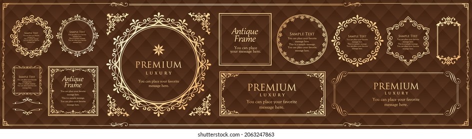 A set of frame designs inspired by Christmas. Luxury design parts