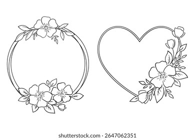 Set of frame in eastern tradition. Stylized with henna tattoos decorative pattern for decorating covers for book, notebook, casket, magazine, postcard and folder. Flower border in mehndi style.
