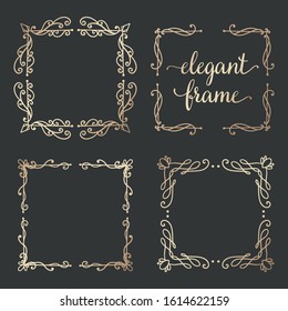 Set frame elegant design.Vintage style.Vector illustration.