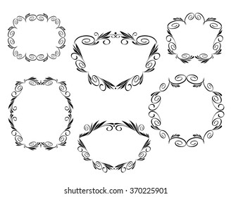  Set frame floral .Vector illustration.Well built for easy editing.