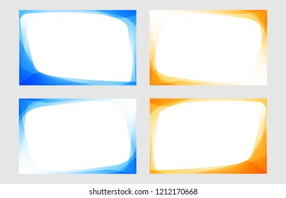 Set of frame graphic design art shape border abstract background vector