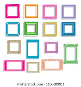 Set Frame Photospicture Frame Template Modern Stock Vector (Royalty ...