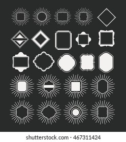 set frame retro icon, isolated icon design, vector illustration graphic.
