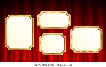 Set frame show light, luxury banner, Lebel premium. Vector illustration