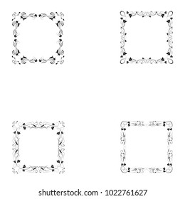 set of frame silhouette
