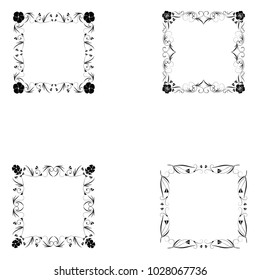 set of frame silhouette