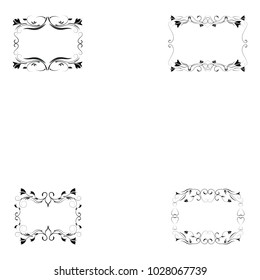 set of frame silhouette