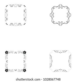 set of frame silhouette