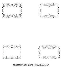 set of frame silhouette
