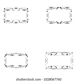 set of frame silhouette