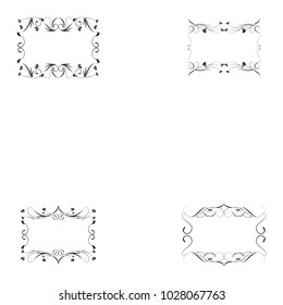 set of frame silhouette