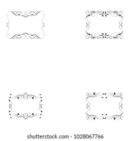 set of frame silhouette