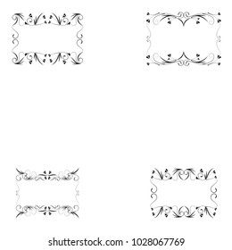 set of frame silhouette