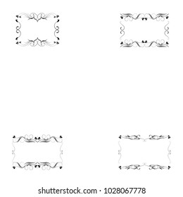set of frame silhouette