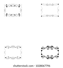 set of frame silhouette