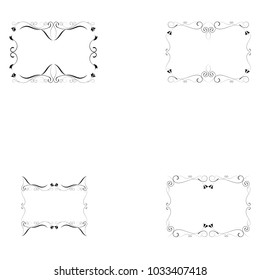 set of frame silhouette