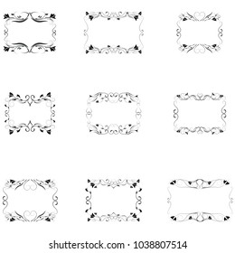 set of frame silhouette