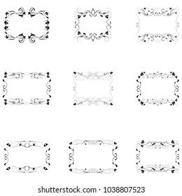 set of frame silhouette