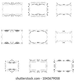 set of frame silhouette