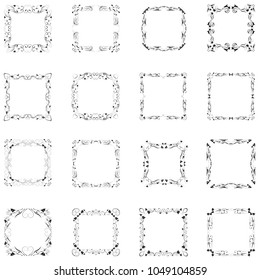 set of frame silhouette
