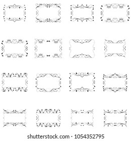 set of frame silhouette