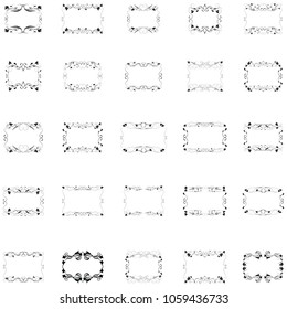 set of frame silhouette