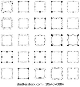 set of frame silhouette