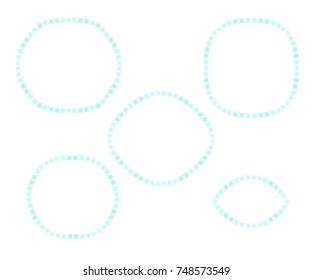  Set frame of snowflakes. Christmas.Vector illustration.Blue  on white.    