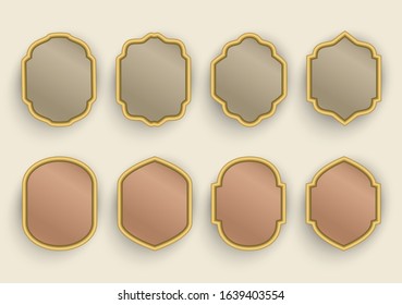 Set of frame templates in arabic style.