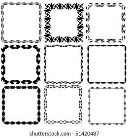 Set frame. Vector.