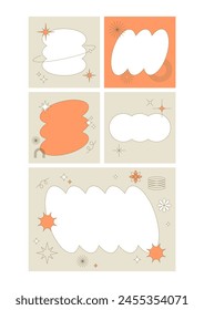 Conjunto de Ilustración vectorial de marco.