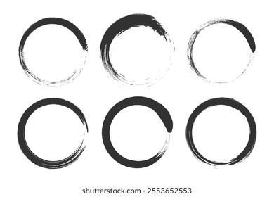 Set of frames in black grunge style
