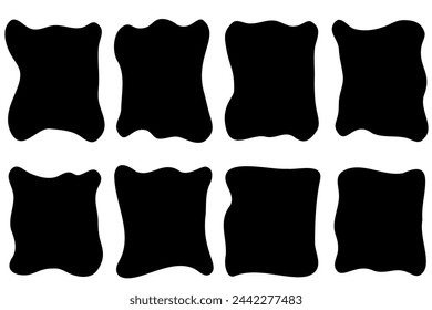 Set of frames in black simple fluid