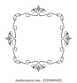 set of frames black and white design	