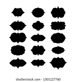 set of frames. black and white vector illustration