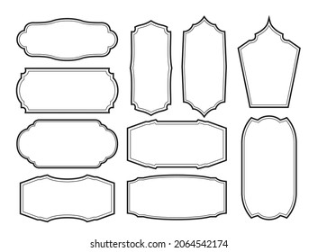 Set of frames border design vintage